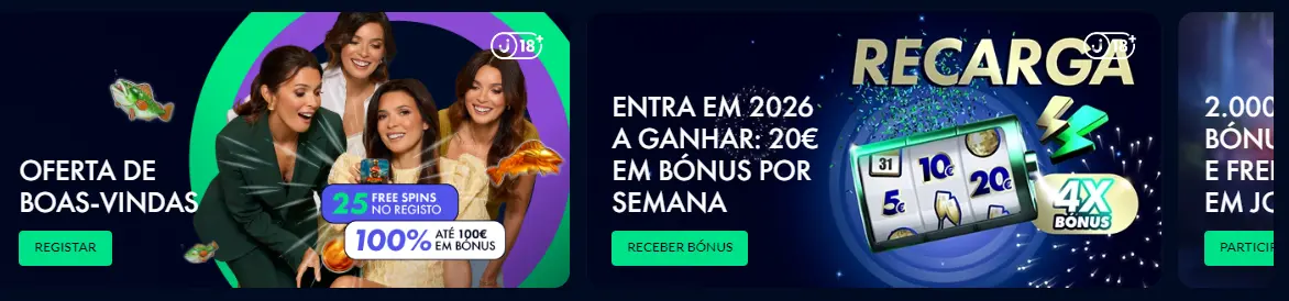 Saudação inicial do casino online – imagem de abertura
