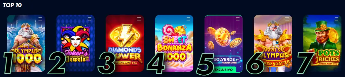Catálogo de slots online com vários temas